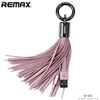 Remax RC-053i dizaino raktų pakabuko žiedas su Apple Lightning duomenų ir įkroviklio laidu (MD818) Rožinė