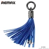 Remax RC-053i dizaino raktų pakabuko žiedas su Apple Lightning duomenų ir įkroviklio laidu (MD818) mėlynas