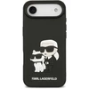 Karl Lagerfeld 3D Rubber Karl and Choupette dėklas skirtas iPhone Air juodos spalvos