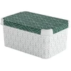 Curver Dėžutė su dangteliu Deco Stockholm S 29.5x19.5x13.5cm Žali lapai