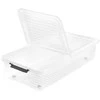 Keeeper Kaste ar vaku uz ritenisiem underbed box Leo 77x38x16 cm 33L caurspidiga