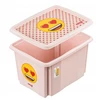 Kids Euroswan Keeeper Box with lid 30L Karolina "Emoji Hearts" 45x35x27cm pink