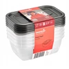Stoneline Keeeper Food container set rectangular 5x0.5L Fredo "Fresh" transparent/crystal pilka