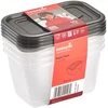 Stoneline Keeeper Food container set rectangular 4x0,75L Fredo "Fresh" transparent/crystal pilka