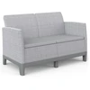 Keter Garden sofa two-seater Scandi Form 2 Seater Sofa light pilka/dark steel pilka