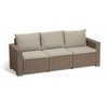 Keter California 3 Seater Sofa rusvai gelsvas