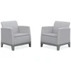 Keter Garden chairs 2 pcs Scandi Form light pilkas/dark steel pilkas