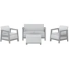 Keter Sodo baldų komplektas Scandi Linea 2 Seater Set light pilkas/dark steel pilkas