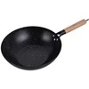 King Hoff Keptuvė Wok keptuvė 30 cm, anglinio plieno, marmurinė nelimpanti danga, medinė rankena, kinghoff, kh-1983