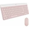 Logitech Plona belaidė klaviatūra ir pelė MK470 Slim Wireless Combo, Rožinės spalvos, "US International" (Qwerty)