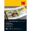 „Kodak“ nuotraukų lipdukų popierius, blizgus, 120 g/m², A6x20 (3510652)