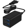 „Gembird“ USB PD USB C tipo, 4x USB, 65 W, GaN, juodas