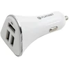 Platinet automobilinis pakrovėjas + laidas 3xUSB 5200mA, baltas (43722)