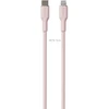 Kabelis Puro Soft USB-C/Lightning 1,5m, rožinis