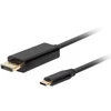 Lanberg USB-C į DisplayPort kabelis, 1 m 4K/60Hz, Juodas | Lanberg | USB-C į DisplayPort kabelis | CA-CMDP-10CU-0010-BK | 1 m