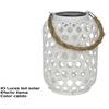 Garden4You Laterna su saulės baterijomis, 10 LED šviestuvų, balta, 15.00 x 15.00 x 21.50 GARDEN ENJOY