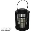 Garden4You Laterna su saulės baterijomis, juoda, 1 LED, 18.50 x 18.50 x 25.00 GARDEN ENJOY