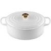 Le Creuset Cast iron puodas oval 31cm / 6.3L baltas