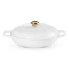 Ketaus puodas Le Creuset Gourmet su dangčiu, negilus, 3,5 l, 30 cm, baltas