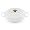 Ketaus puodas Le Creuset Gourmet su dangčiu, negilus, 3,5 l, 30 cm, baltas