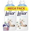 Audinių minkštiklis Lenor Sensitive Cotton Fresh, 2x1,239 l (118 Skalbimų)