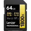Atminties kortelė Lexar Pro 1800x SDXC R280/W210 64GB U3 (V60) UHS-II