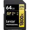 Lexar SDXC 64GB Professional 1800x UHS-II U3 (180/270Mbps)