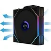 Lian Li UNI FAN TL Wireless LCD korpuso ventiliatorius, ARGB, PWM, 3er-Pack su valdikliu- Reverse Blade, 120mm, juodos spalvos