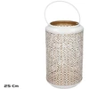 Garden4You Lida balta žvakinė lempa 25 cm 15,00 x 15,00 x 25,00 GARDEN ENJOY
