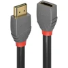 HDMI Kabelis - Lindy Anthra Line 3 m HDMI Ilgintuvas 18 Gbps 4096×2160 60 Hz 4:4:4 8 bitai Juodas