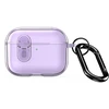 iLike Dėklas austiń na Dux Ducis Apple AirPods Pro 3 PECL Series PC+TPU Cover su karabinu Violetinė