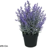 Dirbtinės levandų gėlės vazone 25 cm 15x15x25 cm LITO