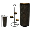 Garden4You Juoda žvakinė lempa su pagrindu Manju 13.00 x 13.00 x 30.00 GARDEN ENJOY