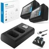 Dviejų kanalų įkroviklio rinkinys ir dvi NP-FW50 baterijos Newell DL-USB-C, skirtos Sony
