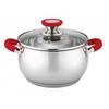 Oliver Voltz Puodas Voltz OV51210N20, 20 cm./3,5 l, raudonos rankenos, nerūdijantis plienas