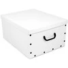 ORDINETT Cardboard box 49x39x25cm Big Box Solid Colour assorted, baltas/juodas/navy/light pilkas