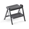 Hailo Folding step bench StepFix / steel / 2 steps / juodas
