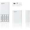 Panasonic BQ-CC87USB + 4 x R6/AA Eneloop 1900 mAh powerbank biala