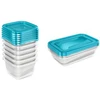 Keeeper Set of food containers rectangular 2x2L Fredo "Fresh" transparent/light mėlynas
