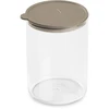 GIOSTYLE Food container round M 1.2L Con.Tengo Ø11.8x15.3cm pilkas-ruda