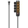 Hama Garden, Statyba, 4 SCHUKO lizdai, juodas, 4m, 3680W, IP44