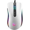 Pelė Rampage SMX-R44V2 žaidimams 12800 DPI RGB LED 1K Hz HUANO Makro balta