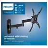 Philips Universalus šarnyrinis sieninis laikiklis televizoriui iki 42", suderinamas su VESA sieniniu laikikliu: 100x100 mm, 200x100 mm, 200x200 mm, prailginimas: 35 cm, atstumas nuo sienos: 4,2 cm, lygio korekcija, TV kabelių valdymas, montavimo šablonai ir techninė įranga.