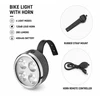 Piederums velosipēdiem iLike Rechargeable Bike Headlight with 120dB Horn 280 Lumens 4 Light Modes USB Rechargeable Wireless Remote Cont CB-1811601 ()