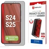 „Displex Juodas“ – „Samsung Galaxy S24/S25“ viso ekrano apsauginis 3D stiklas