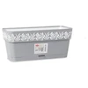 Lumarko Stefanplast Vazonas OPERA GAIA lovelis su vand. rez. 2,75 L 30x13x12 cm pilka sp. 88701 STEF