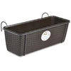 Lumarko Stefanplast gėlių dėžutė balkonams su metaliniu laikikliu Natural 50x18x16cm ruda