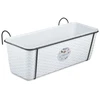Lumarko Stefanplast gėlių dėžutė balkonams su metaliniu laikikliu Natural 50x18x16cm baltas