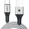 USB kabelis Quick USB-A - USB-C 1,5 m pilkas (4752168141298)