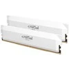 Dvi baltos DDR5 RAM atminties plokštelės Crucial Pro